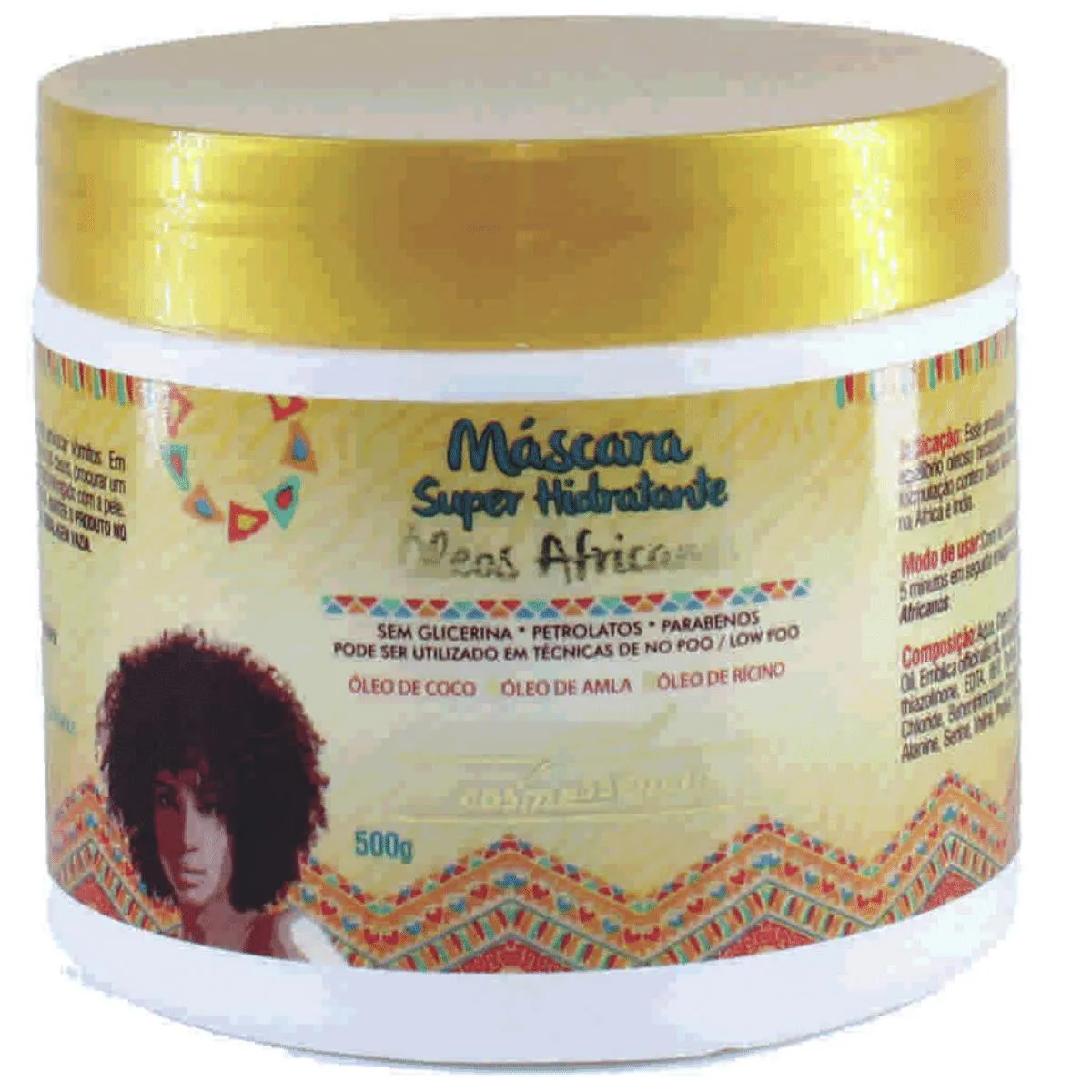 MáSCARA SUPER HIDRATANTE ÓLEOS AFRICANOS 500G