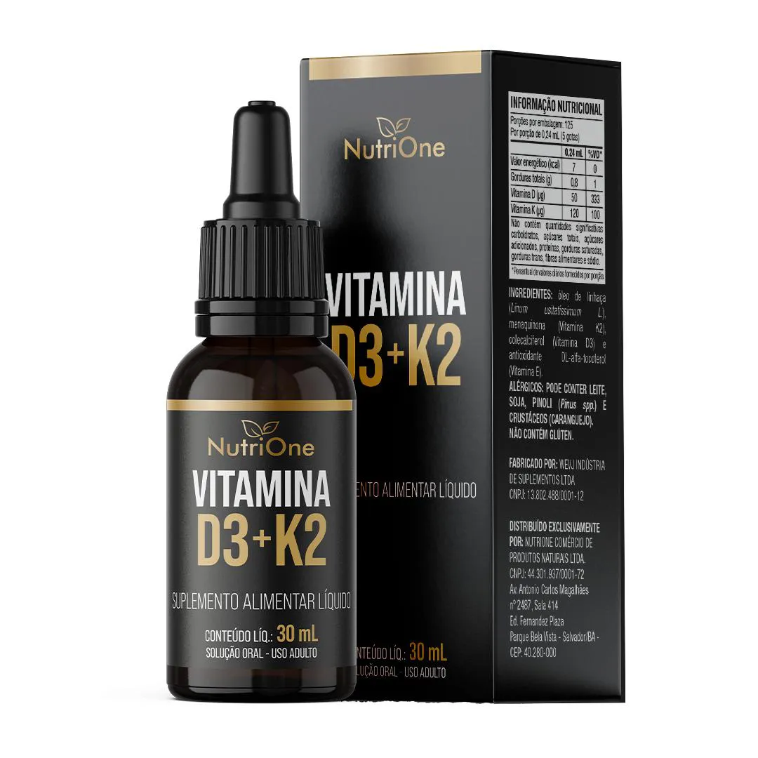 VIT. D3 2.000UI + K2 MK7 120MCG GOTAS 120 DOSES - NUTRIONE