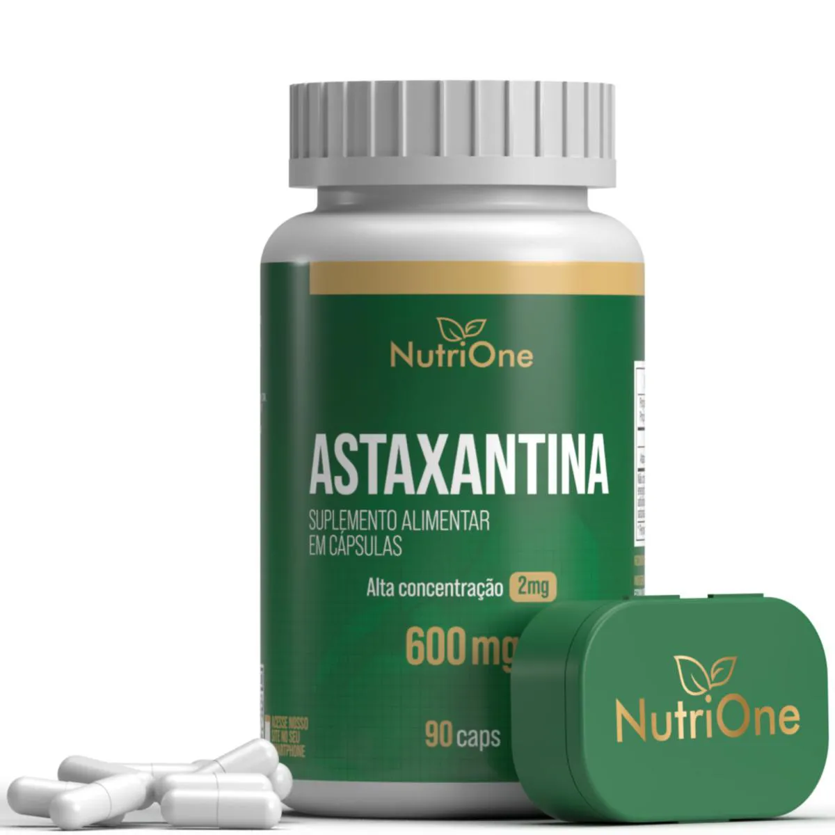 ASTAXANTINA CONCENTRADA 2MG 90 CAPSULAS 600MG - NUTRIONE