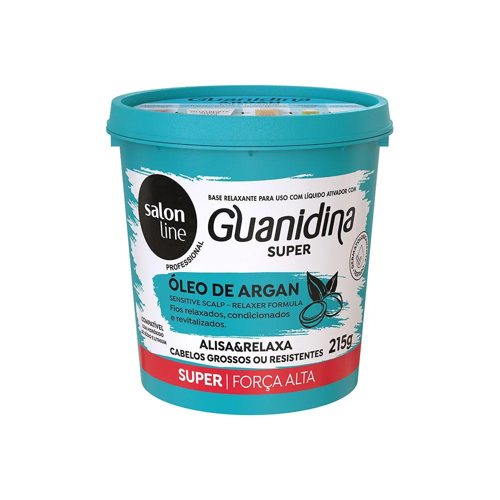 GUANIDINA ÓLEO DE ARGAN SUPER ALISA E RELAXA SALON LINE 215G