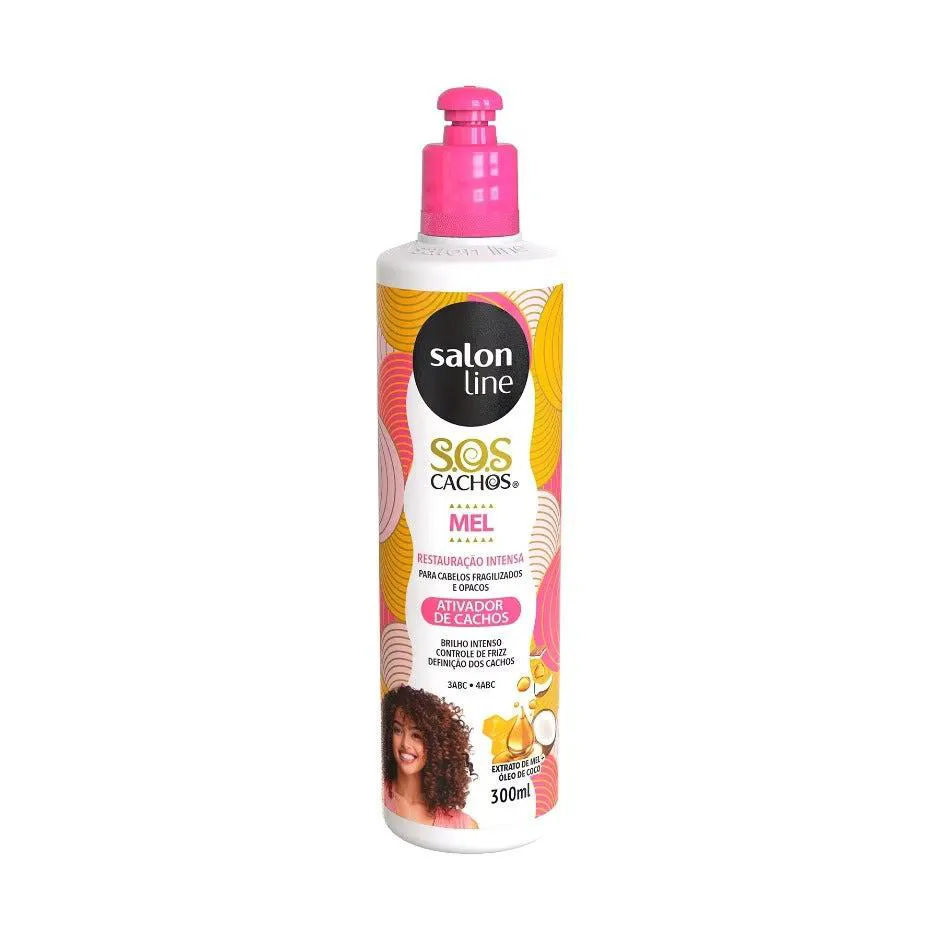 ATIVADOR DE CACHOS SOS CACHOS MEL CACHOS INTENSOS SALON LINE 300ML