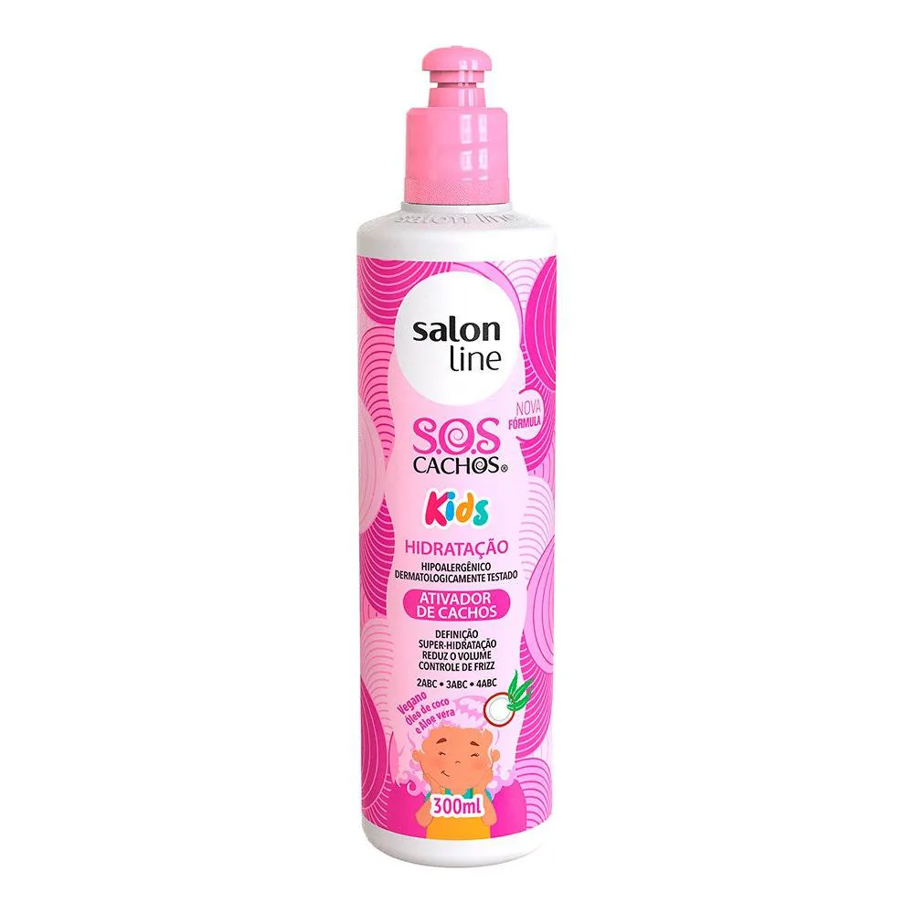 ATIVADOR DE CACHOS INFANTIL SALON LINE SOS KIDS 300ML