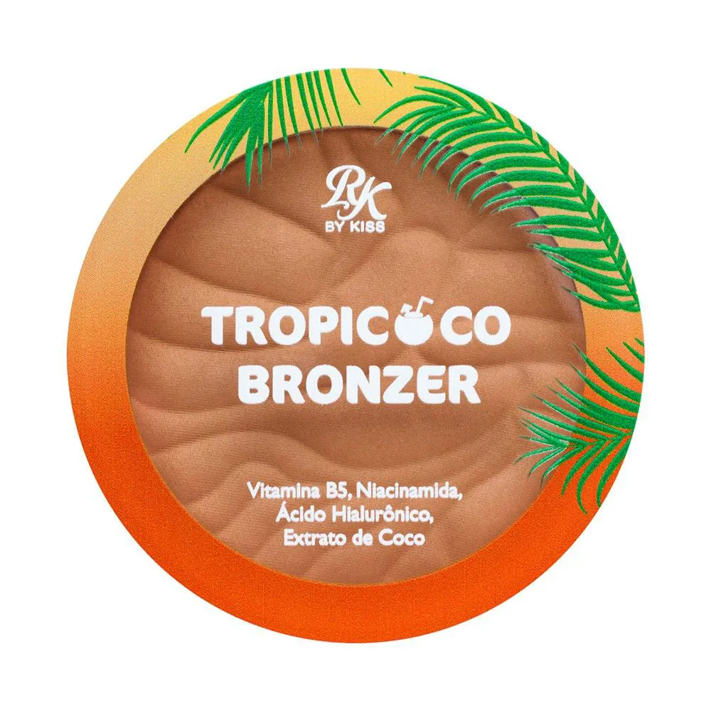 Pó COMPACTO RK BY KISS TROPICOCO BRONZER SOMBRA E ÁGUA FRESCA RBZ01BR