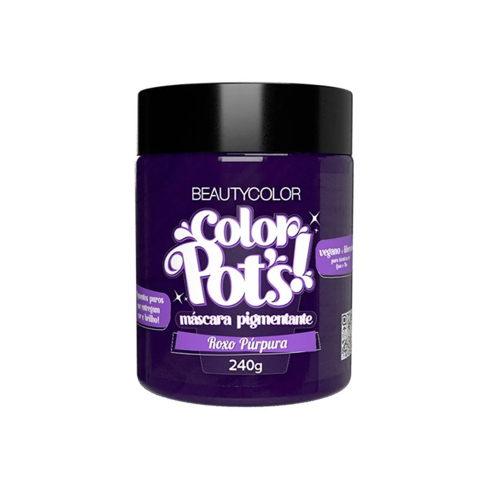 MáSCARA TRATAMENTO CAPILAR BEAUTYCOLOR PIGMENTANTE COLOR POTS ROXO PURPURA