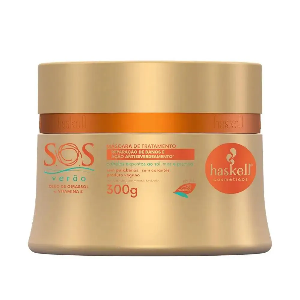 MáSCARA TRATAMENTO CAPILAR HASKELL SOS VERãO 300GR