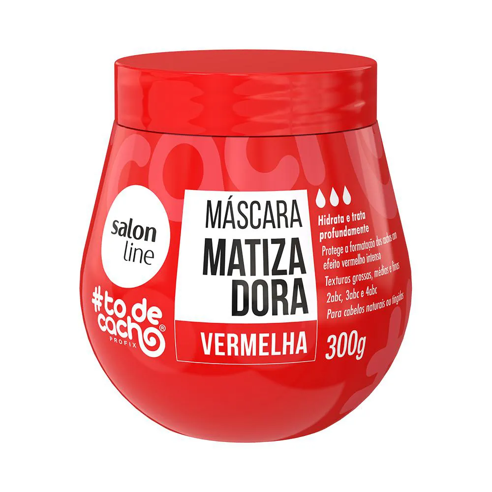 MáSCARA MATIZADORA SALON LINE #TODECACHO VERMELHA 300G