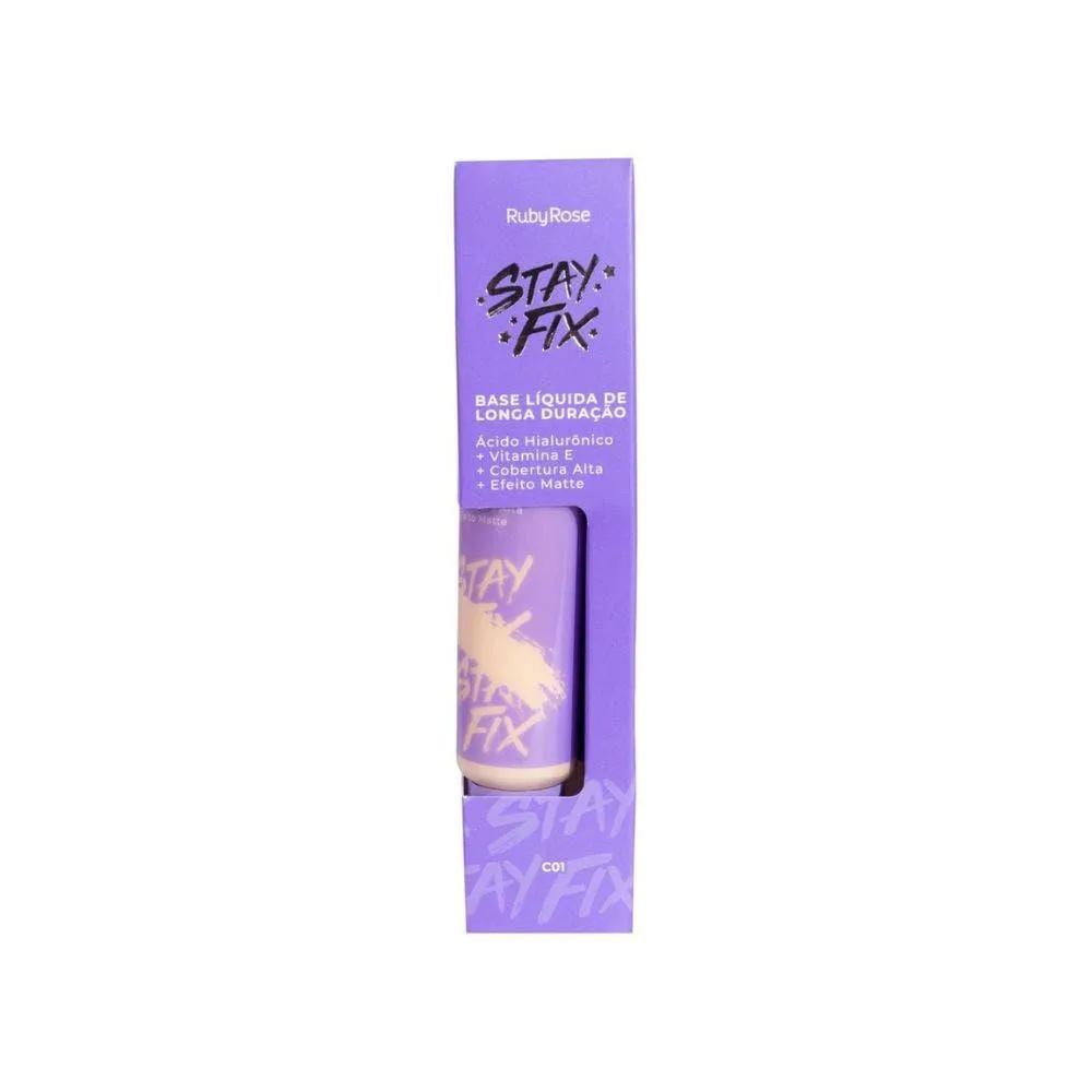 BASE LíQUIDA RUBY ROSE LONGA DURAçãO STAY FIX