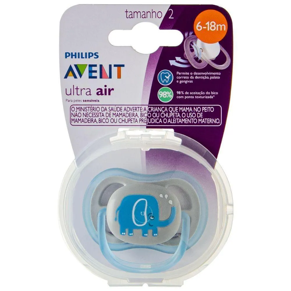 CHUPETA ULTRA AIR UNITARIA ELEFANTE 6-18M - PHILIPS AVENT