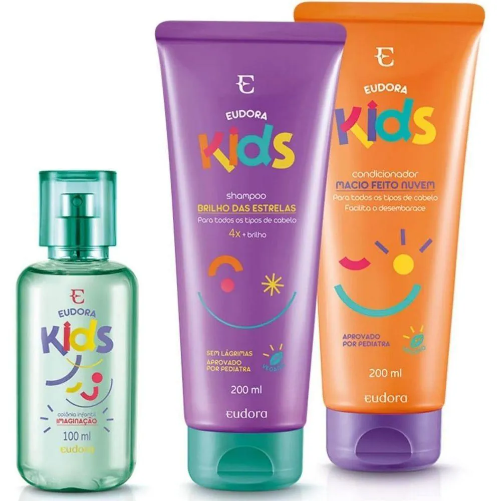 SHAMPOO + CONDICIONADOR + COLONIA IMAGINAçãO - EUDORA KIDS