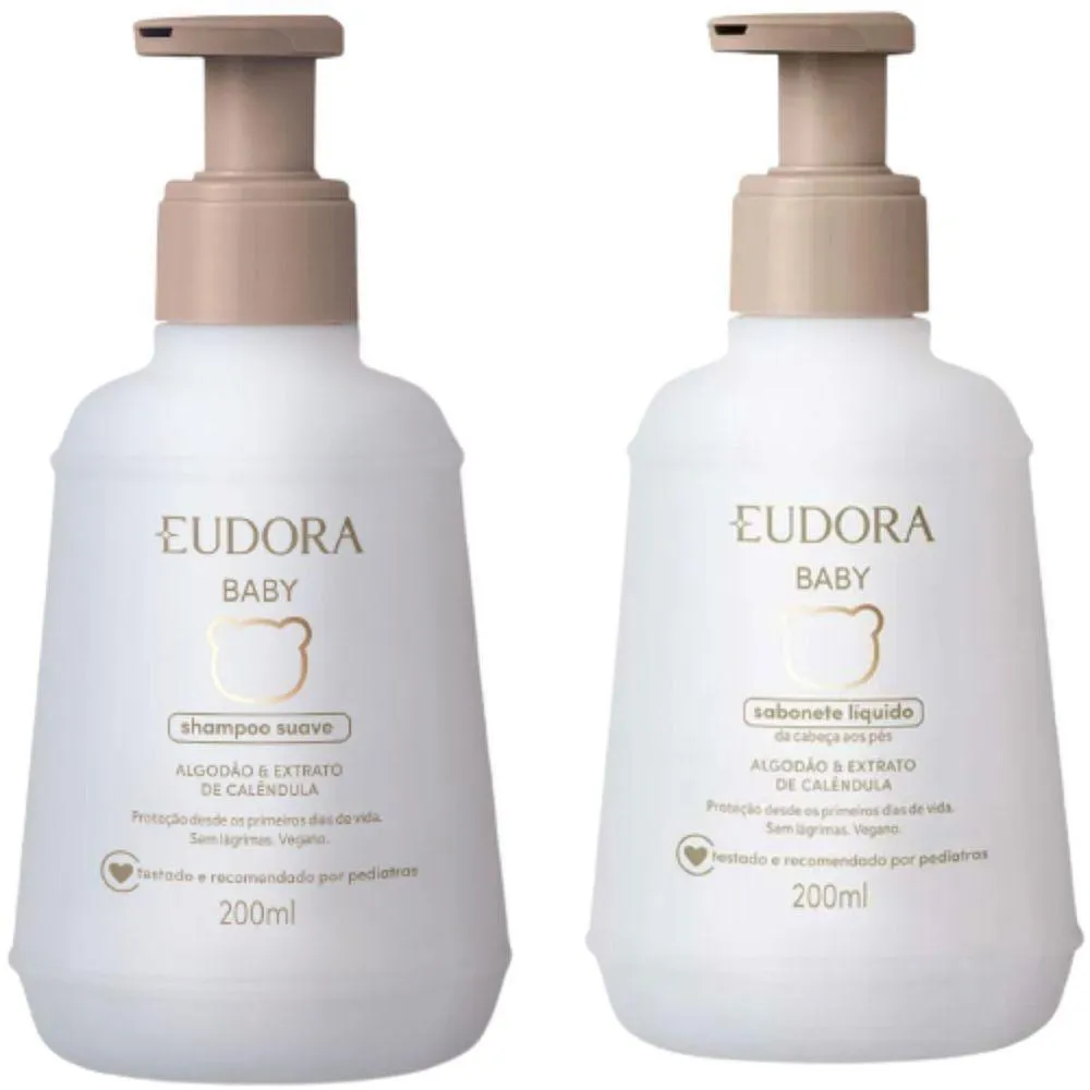 KIT BEBE SHAMPOO + SABONET LIQUIDO - 200ML - EUDORA BABY