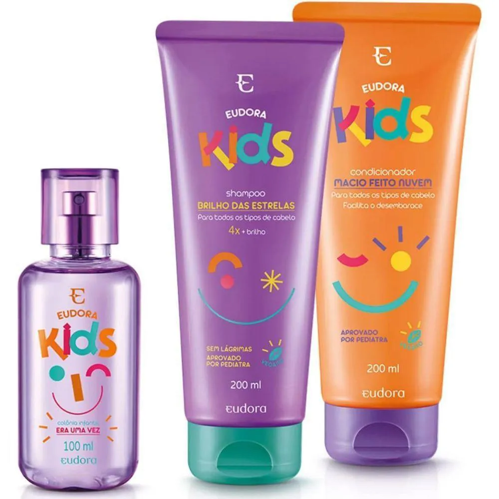 SHAMPOO + CONDICIONADOR + COLONIA ERA UMA VEZ - EUDORA KIDS