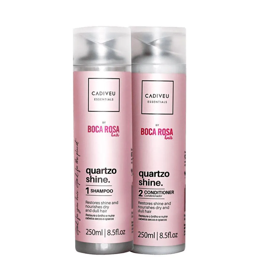 KIT CADIVEU QUARTZO SHINE BY BOCA ROSA HAIR - SHAMPOO + CONDICIONADOR 250ML