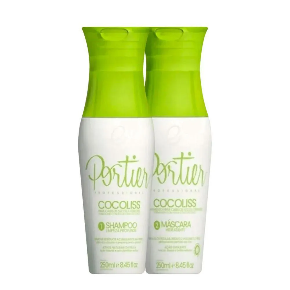 PORTIER KIT COCOLISS - SHAMPOO 250ML + MASCARA 250ML KIT