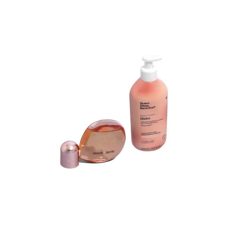 COMBO HIDRATA E PERFUMA: LOçãO HIDRATANTE DESODORANTE CORPORAL 400ML + DESOBEDIENTE EAU DE PARFUM 100ML