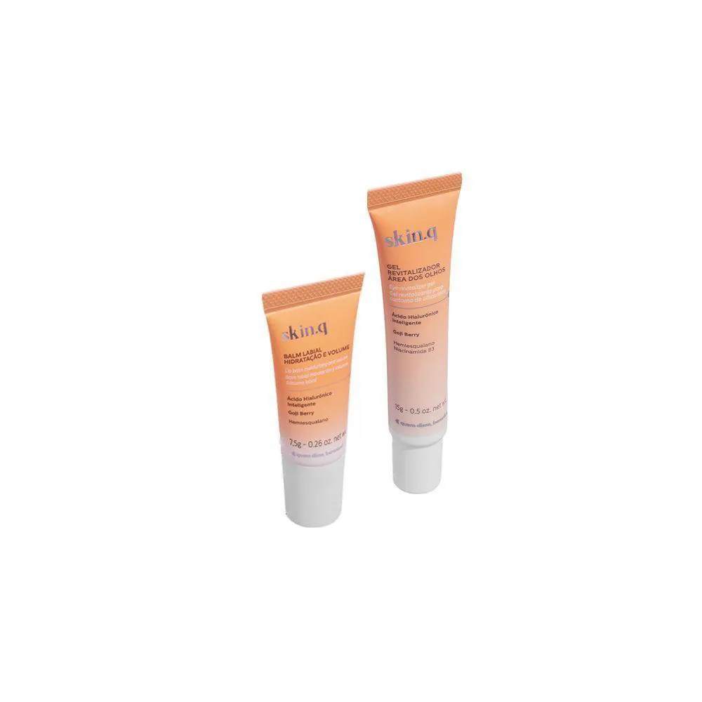 COMBO SKIN.Q: GEL PARA áREA DOS OLHOS 15G + BALM LABIAL 7,5G