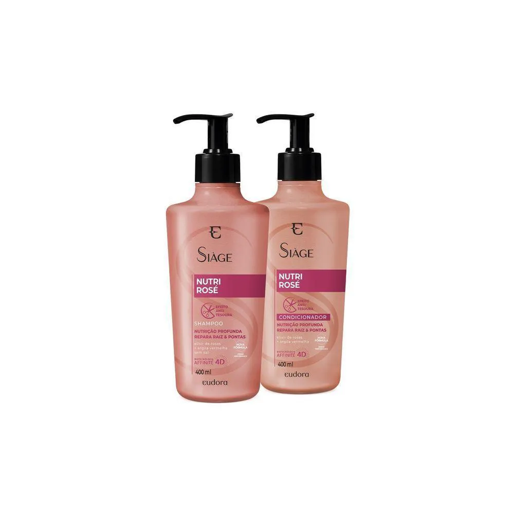 COMBO SIàGE NUTRI ROSE: SHAMPOO 400ML + CONDICIONADOR 400ML