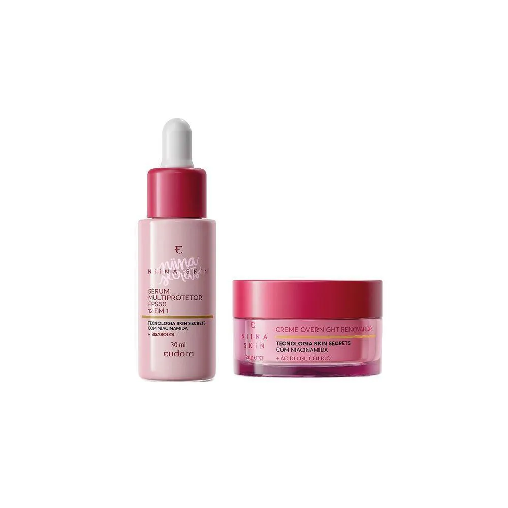 COMBO NIINA SKIN: SéRUM FACIAL 30ML + CREME OVERNIGHT 45G
