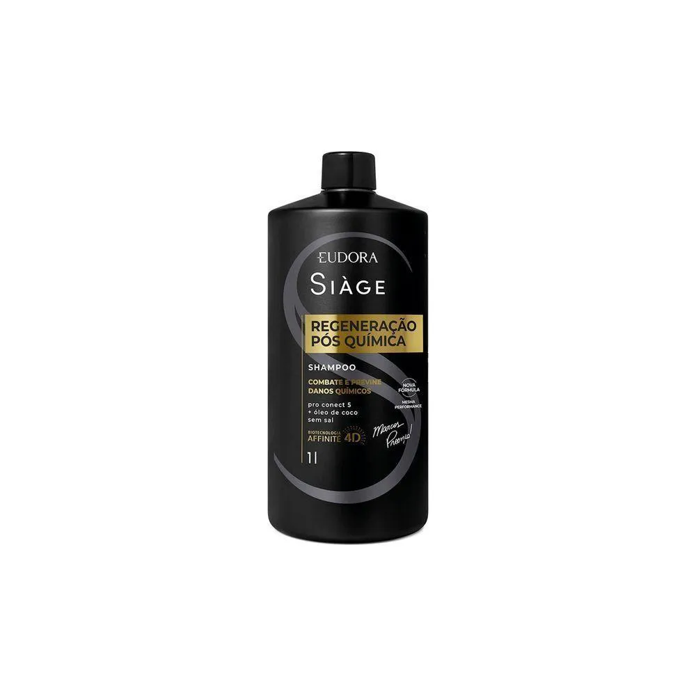 Shampoo Eudora Siàge Expert Regeneração Pós Química Regeneração 1L