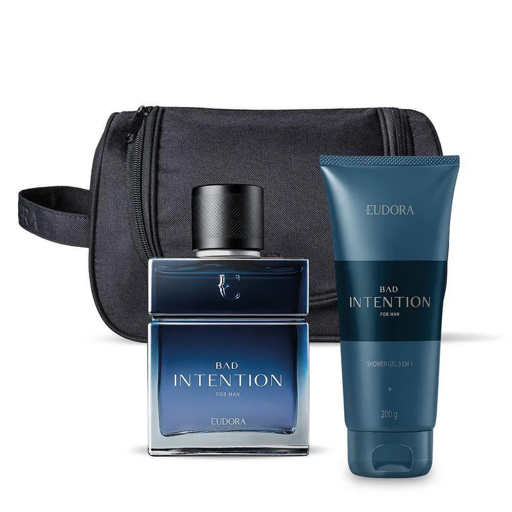 COMBO DESODORANTE COLôNIA 100ML + SHAMPOO 200G + NéCESSAIRE PRETO