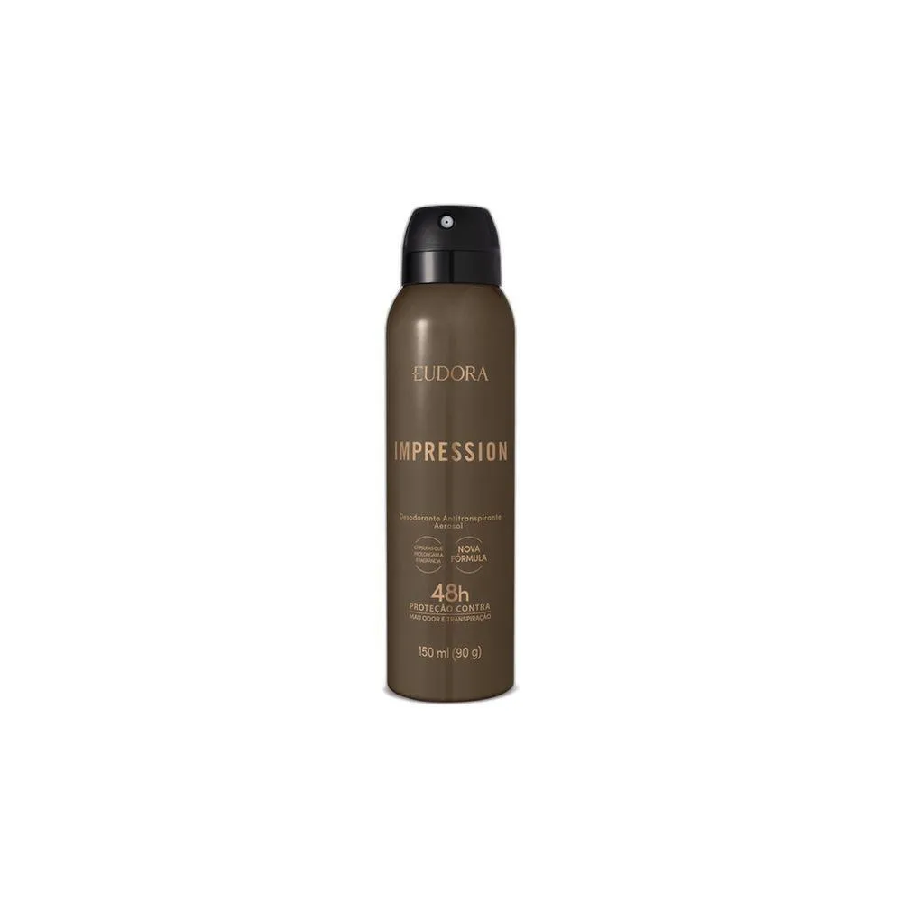 Desodorante Antitranspirante Aerosol Eudora Impression Feminino 48h 150ml