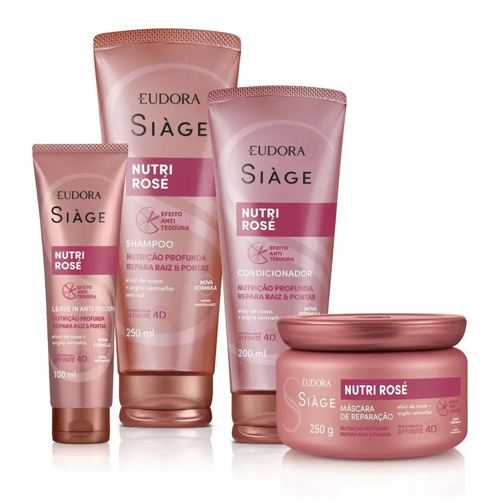 KIT EUDORA SIàGE NUTRI ROSé (4 PRODUTOS)