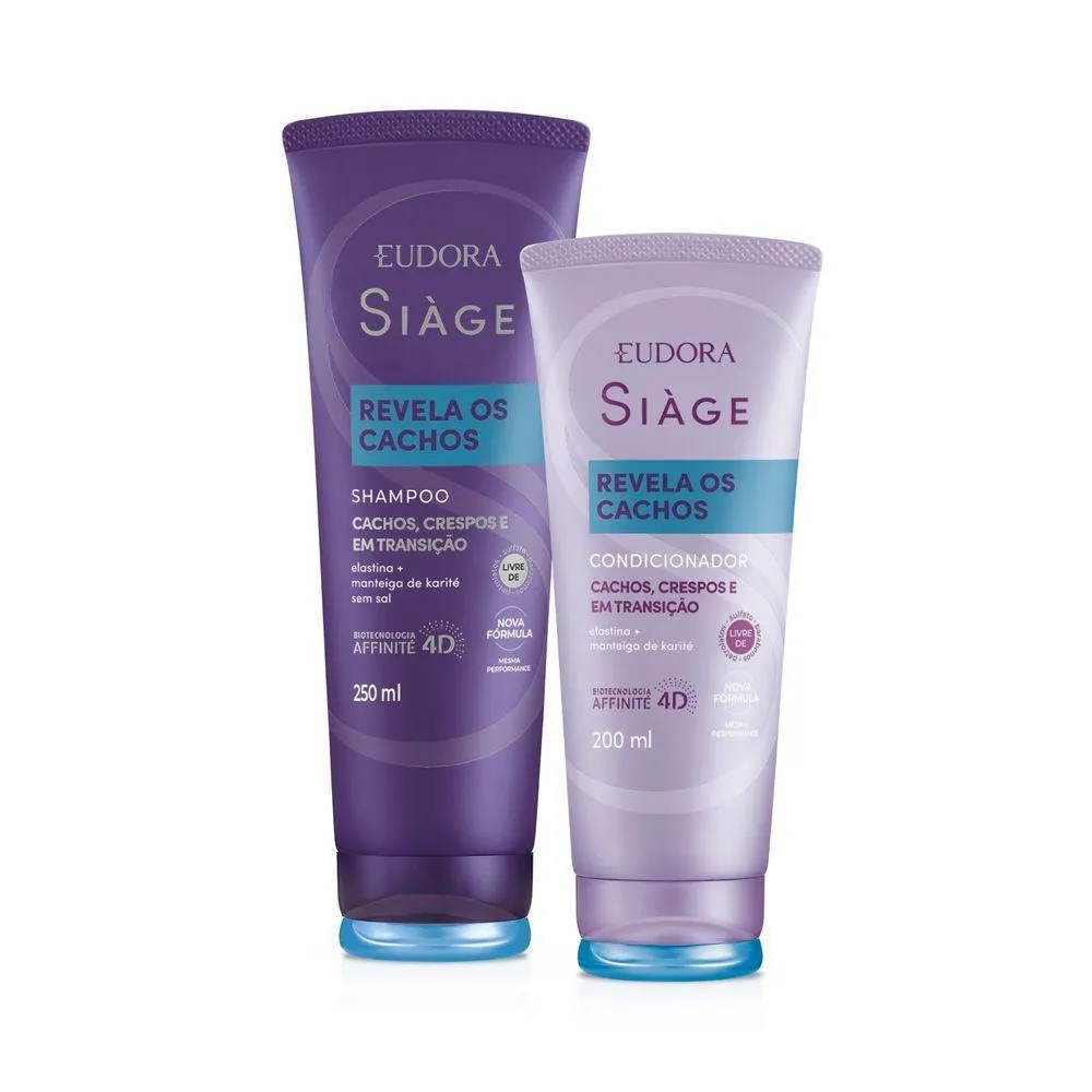 COMBO SIàGE REVELA OS CACHOS: SHAMPOO 250ML + CONDICIONADOR 200ML