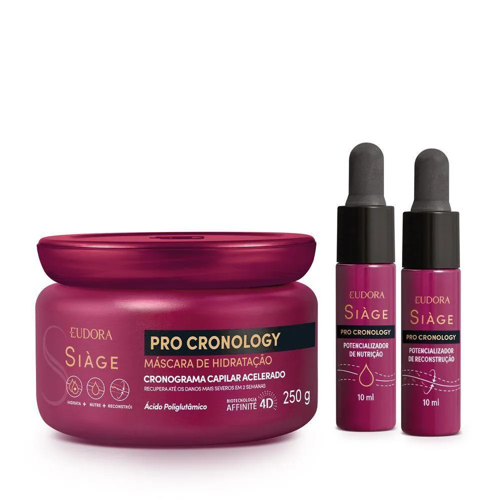 COMBO SIàGE MáSCARA DE HIDRATAçãO 250G + NUTRIçãO 10ML + RECONSTRUçãO 10ML