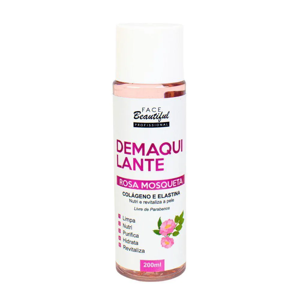 DEMAQUILANTE LíQUIDO ROSA MOSQUETA 200 ML FACE BEAUTIFUL úNICO