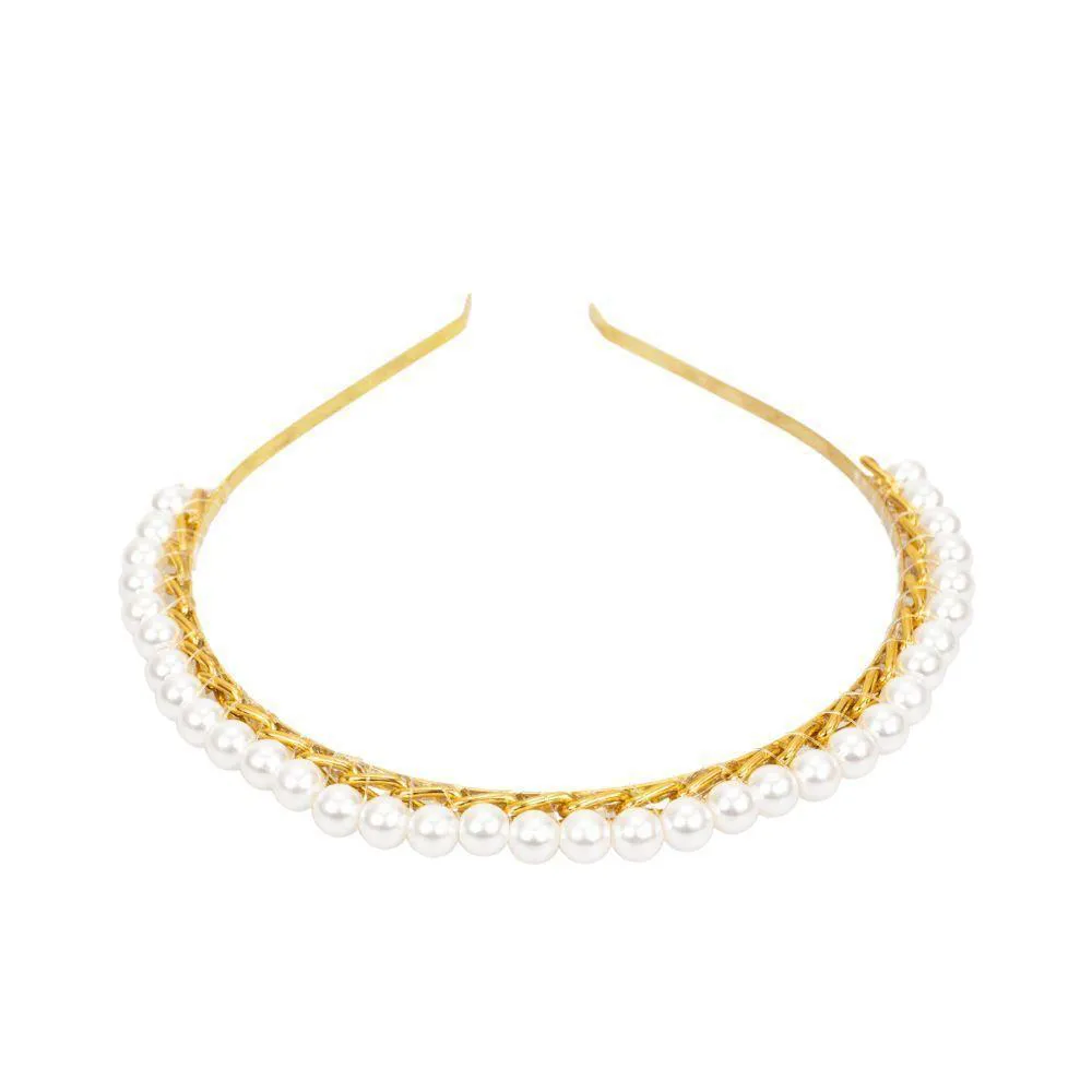 TIARA DE PéROLAS FLáVIA úNICO