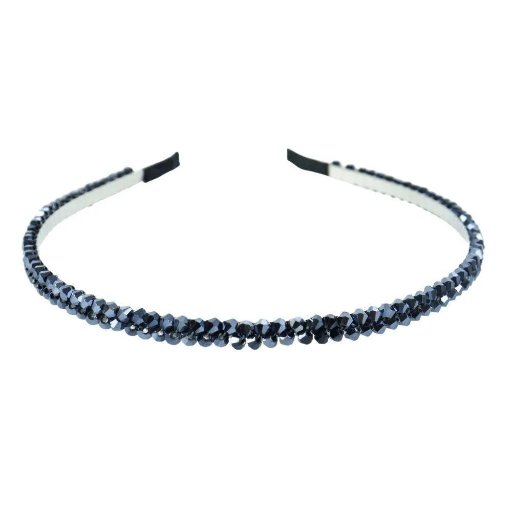 TIARA DE MIçANGA CAMILA AZUL