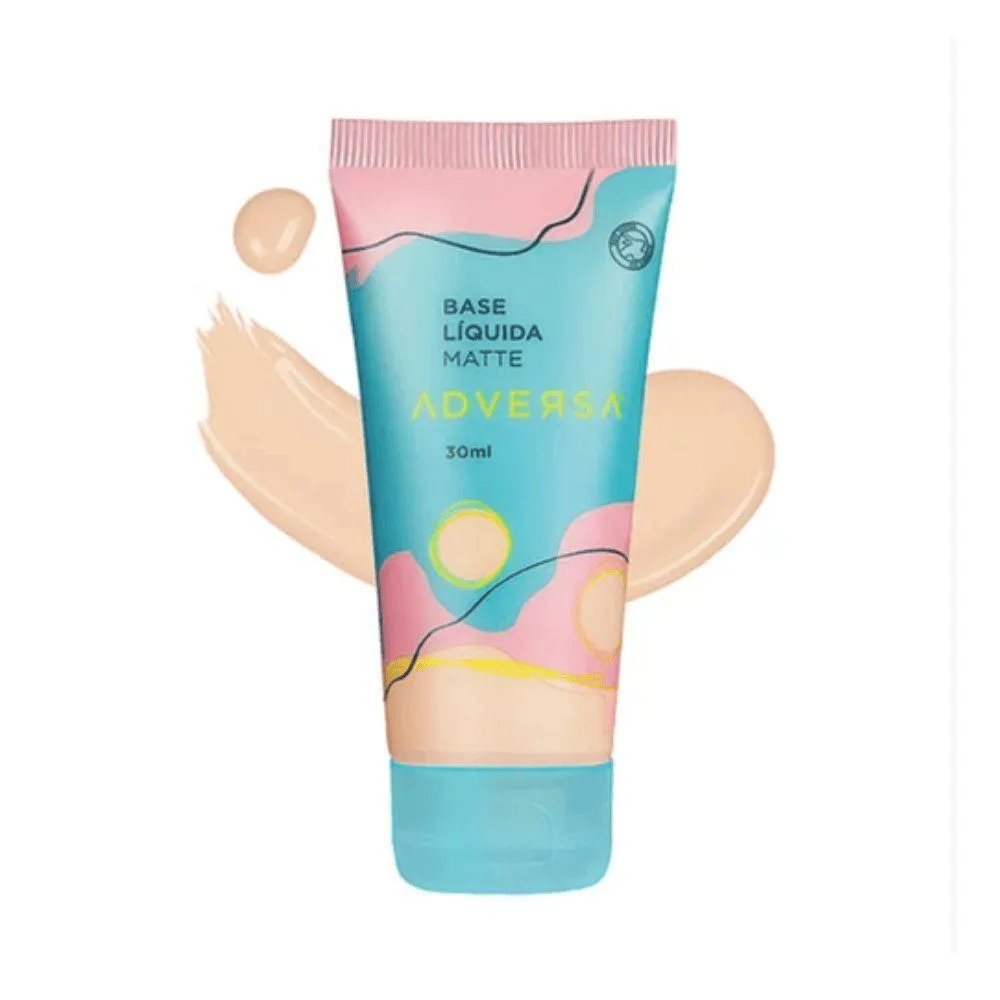 BASE LíQUIDA MATTE VEGANA TONS MéDIOS CLAROS ADVERSA 250