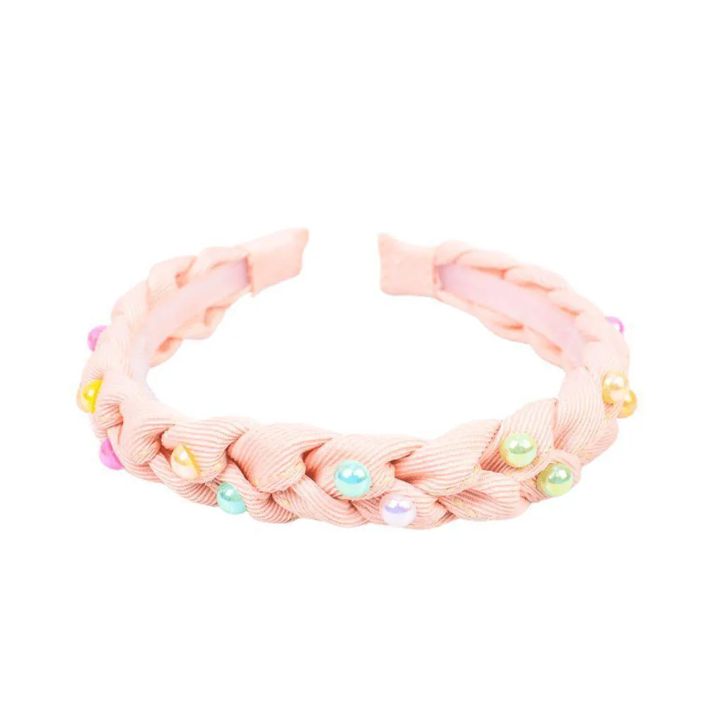 TIARA TRANçADA ANALU ROSA