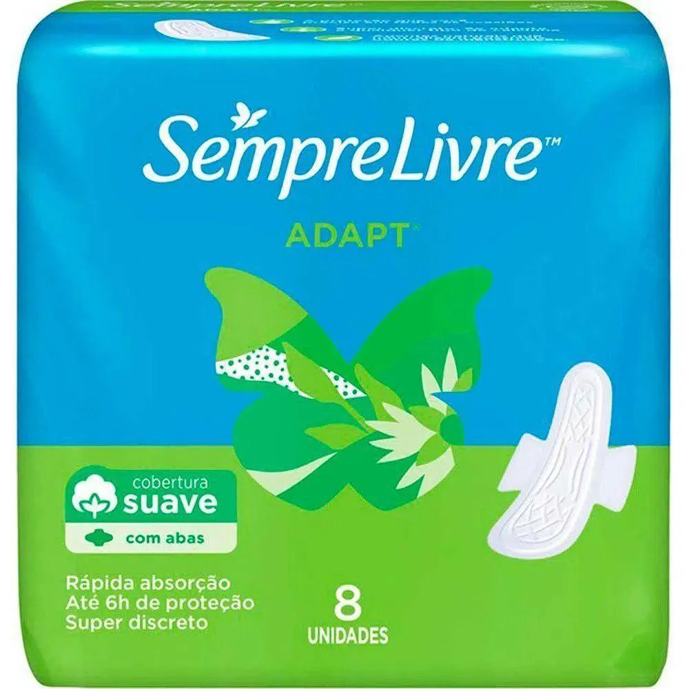 ABSORVENTE SEMPRE LIVRE ADAPT C- ABAS 8 UNIDADES 8 UNIDADES