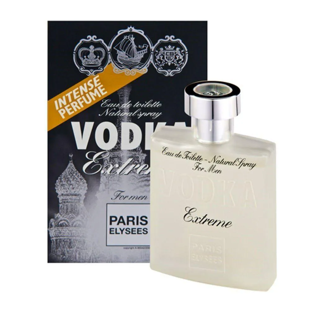 VODKA EXTREME EAU DE TOILETTE PARIS ELYSEES - PERFUME MASCULINO 100ML
