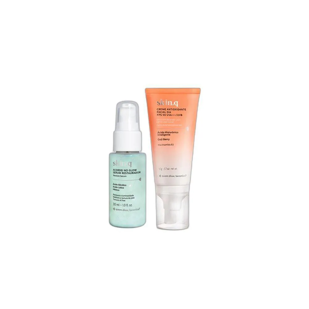 COMBO SKIN.Q: SéRUM RESTAURADOR 30ML + CREME FACIAL ANTIOXIDANTE 50G