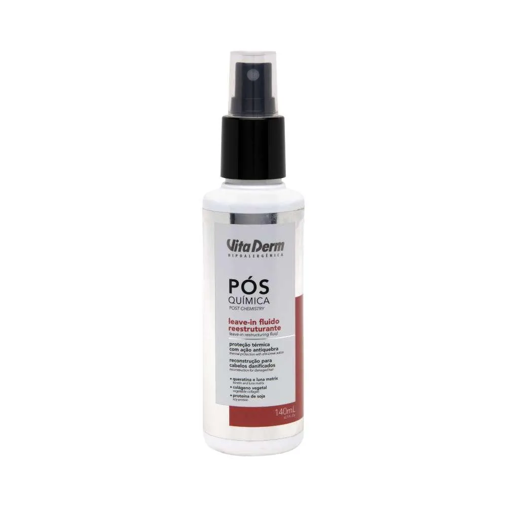 VITA DERM FLUíDO REESTRUTURANTE PóS QUíMICA LEAVE-IN 140ML