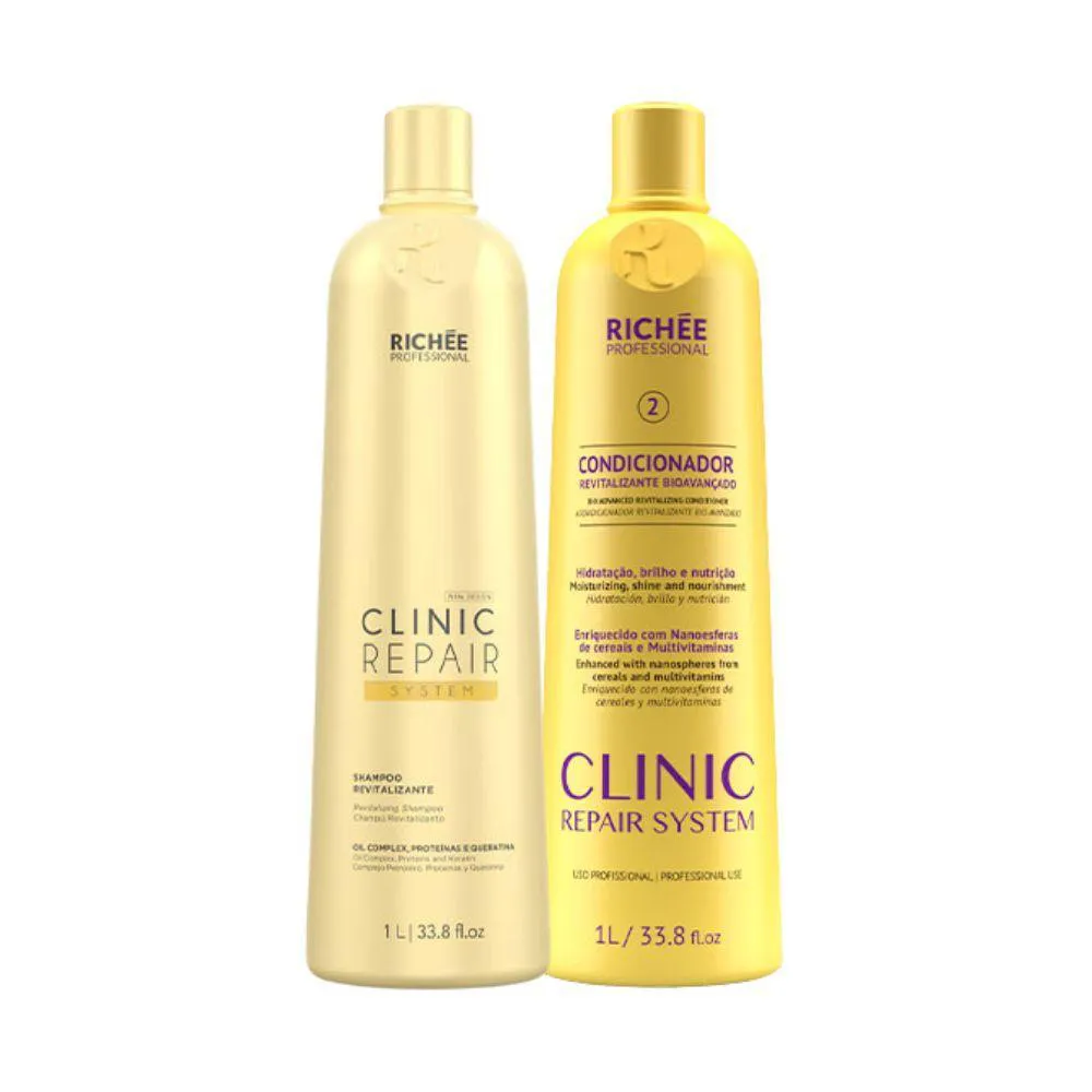RICHéE CLINIC REPAIR SYSTEM SHAMPOO + CONDICIONADOR 1000ML