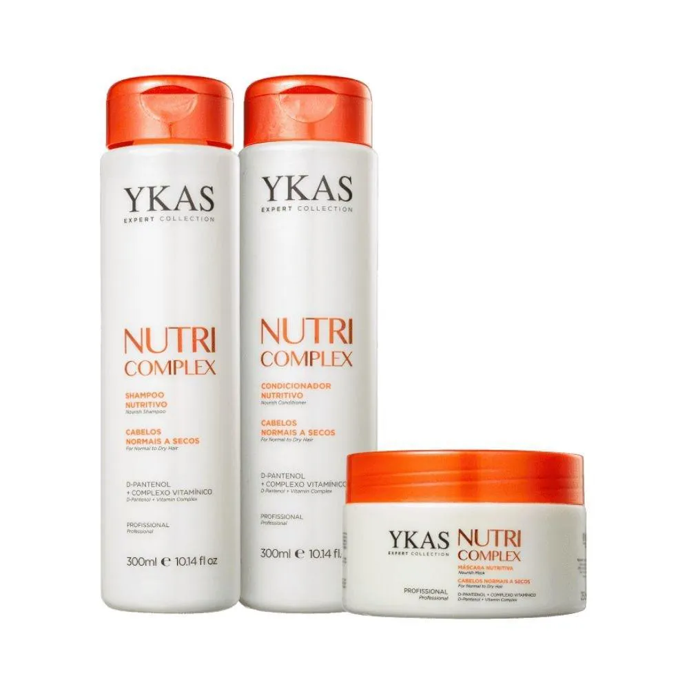 YKAS NUTRI COMPLEX  SHAMPOO + CONDICIONADOR 300ML + MáSCARA 250G