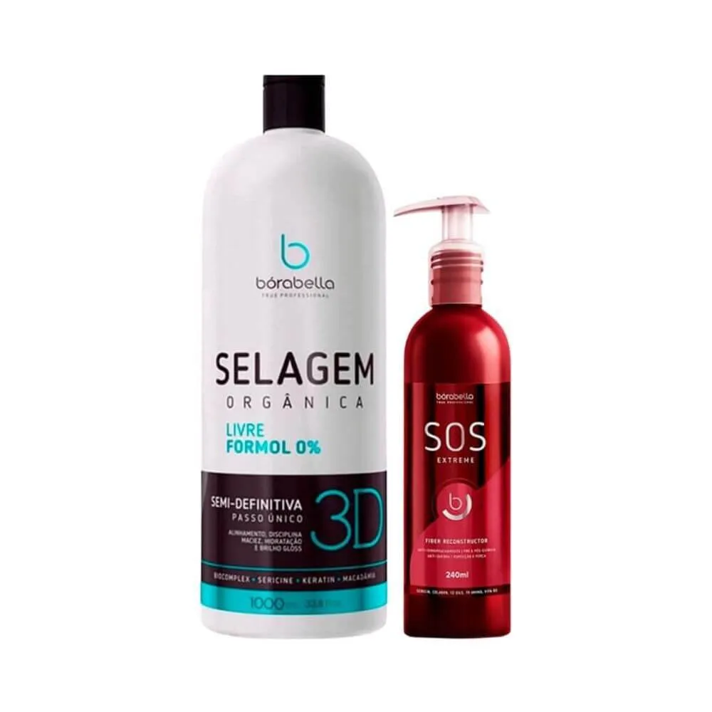 BóRABELLA SELAGEM 3D SEMI DEFINITIVA ORGâNICA 1000ML + SOS EXTREME