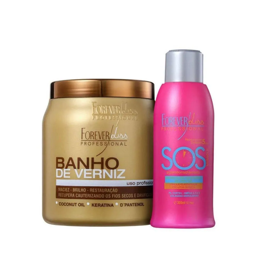 FOREVER LISS PROFESSIONAL ANTIEMBORRACHAMENTO 300ML  + VERNIZ 1000G