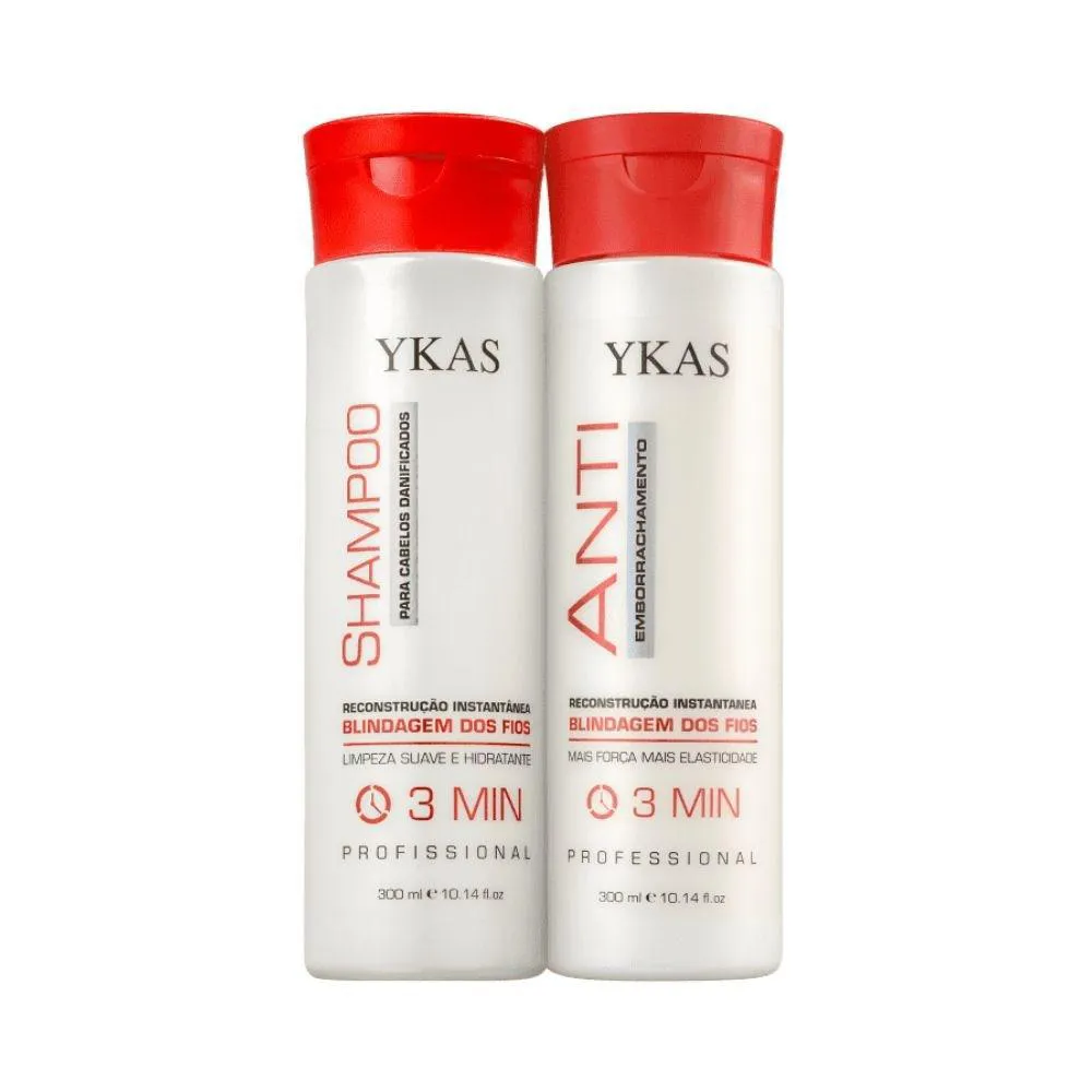 YKAS 3 MINUTOS SHAMPOO 300ML + ANTI EMBORRACHAMENTO 300ML