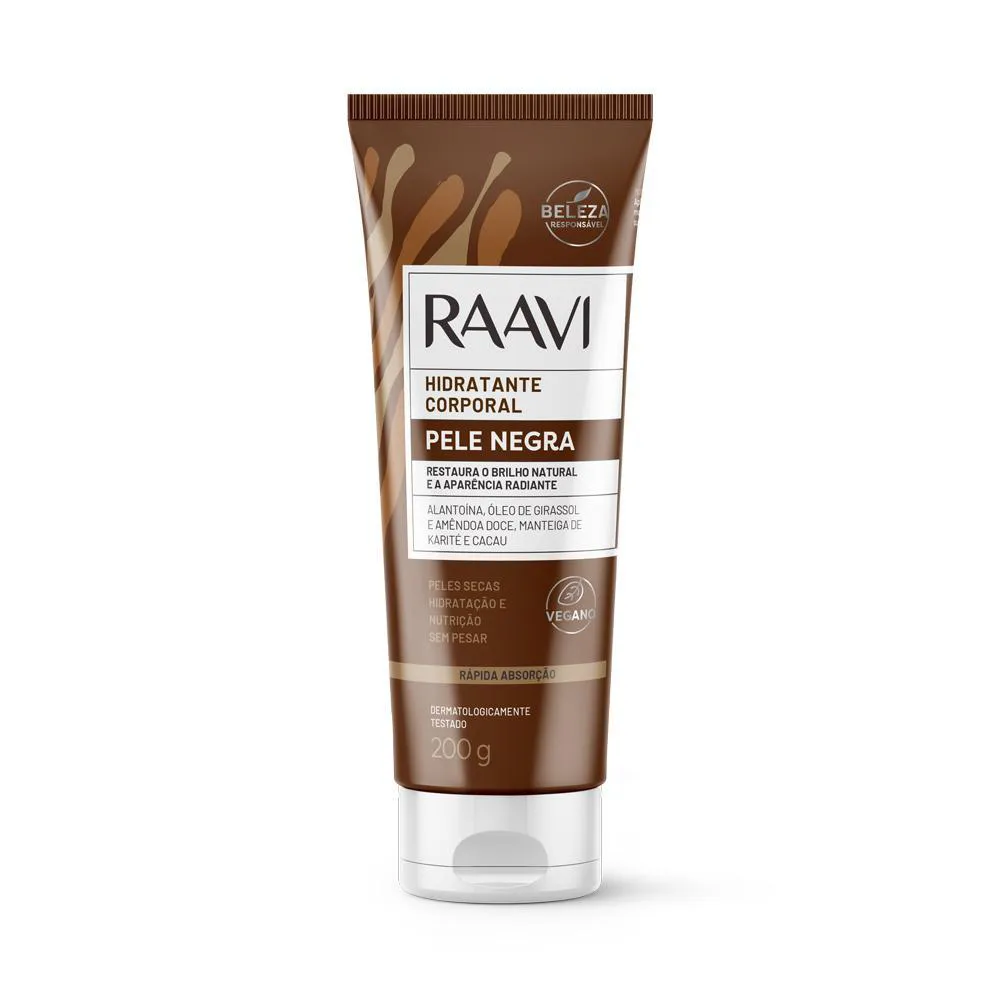 RAAVI HIDRATANTE CORPORAL PELE NEGRA 200G