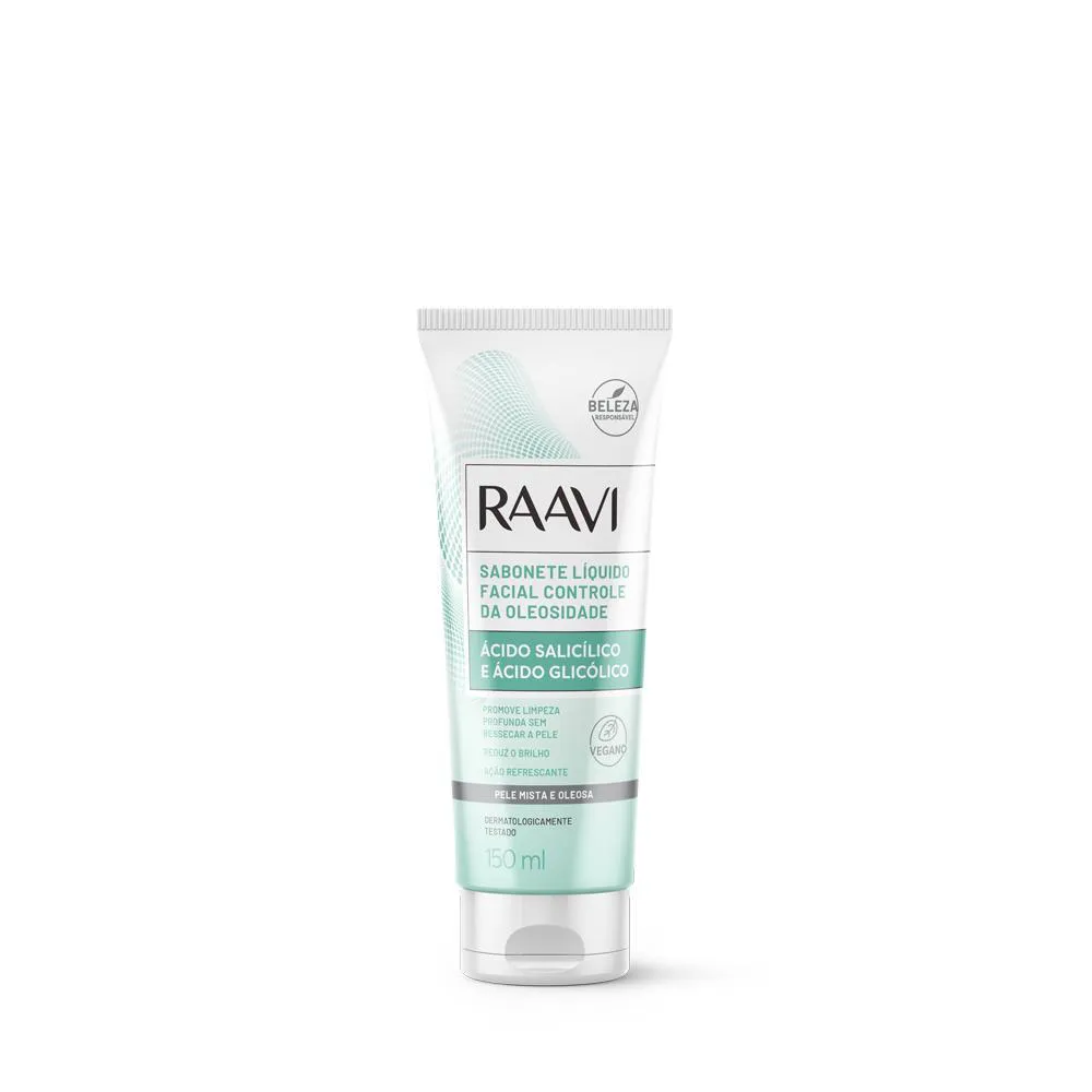 RAAVI SABONETE LIQUIDO FACIAL CONTROLE DA OLEOSIDADE 150ML
