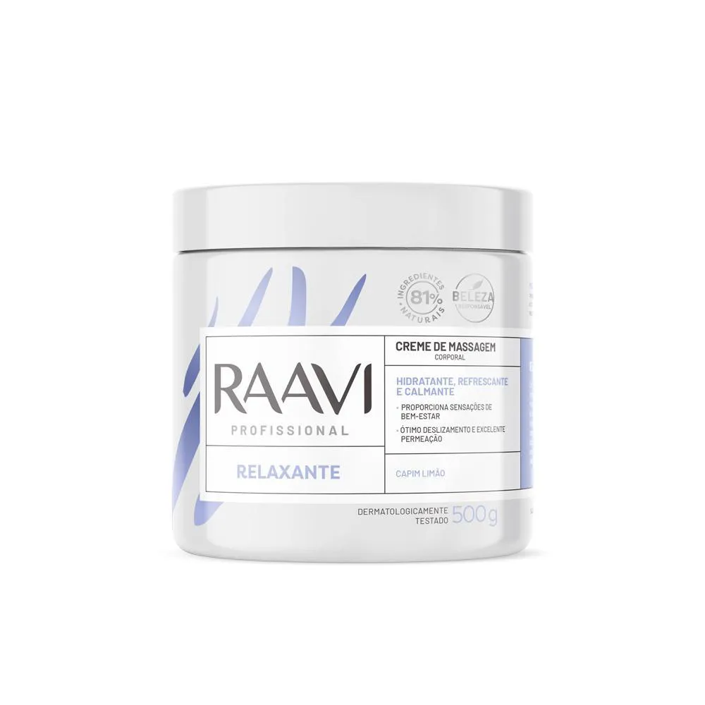 RAAVI CREME DE MASSAGEM CORPORAL RELAXANTE 500G
