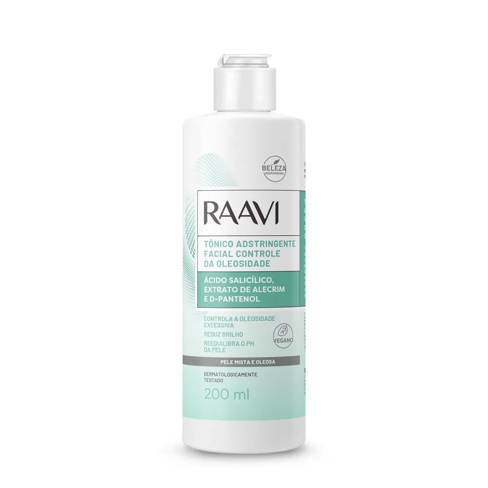 RAAVI TôNICO ADSTRINGENTE FACIAL CONTROLE DA OLEOSIDADE 200ML
