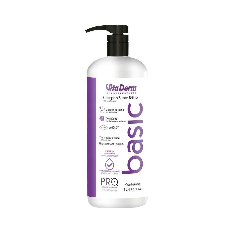 VITA DERM BASIC PRO SUPER BRILHO SHAMPOO 1000ML
