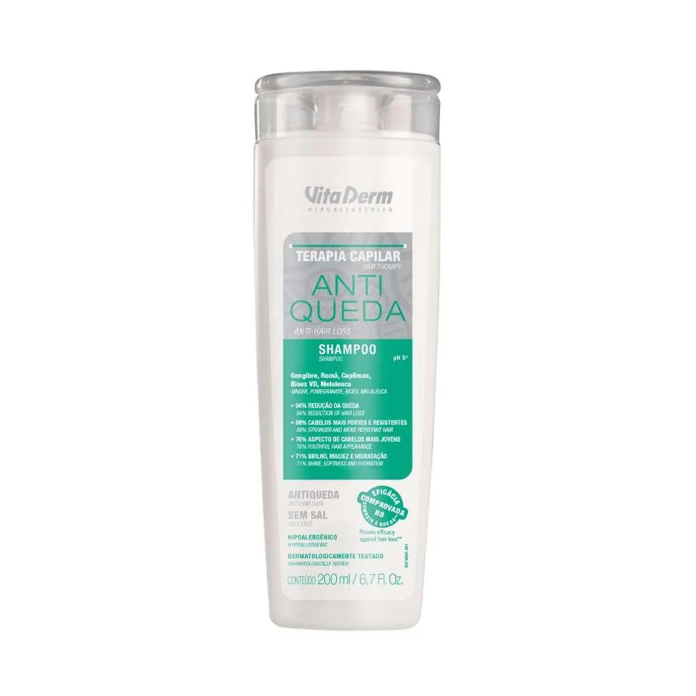 Shampoo Anticaspa Vita Derm Terapia Capilar Antiqueda Fortalecimento 200ml
