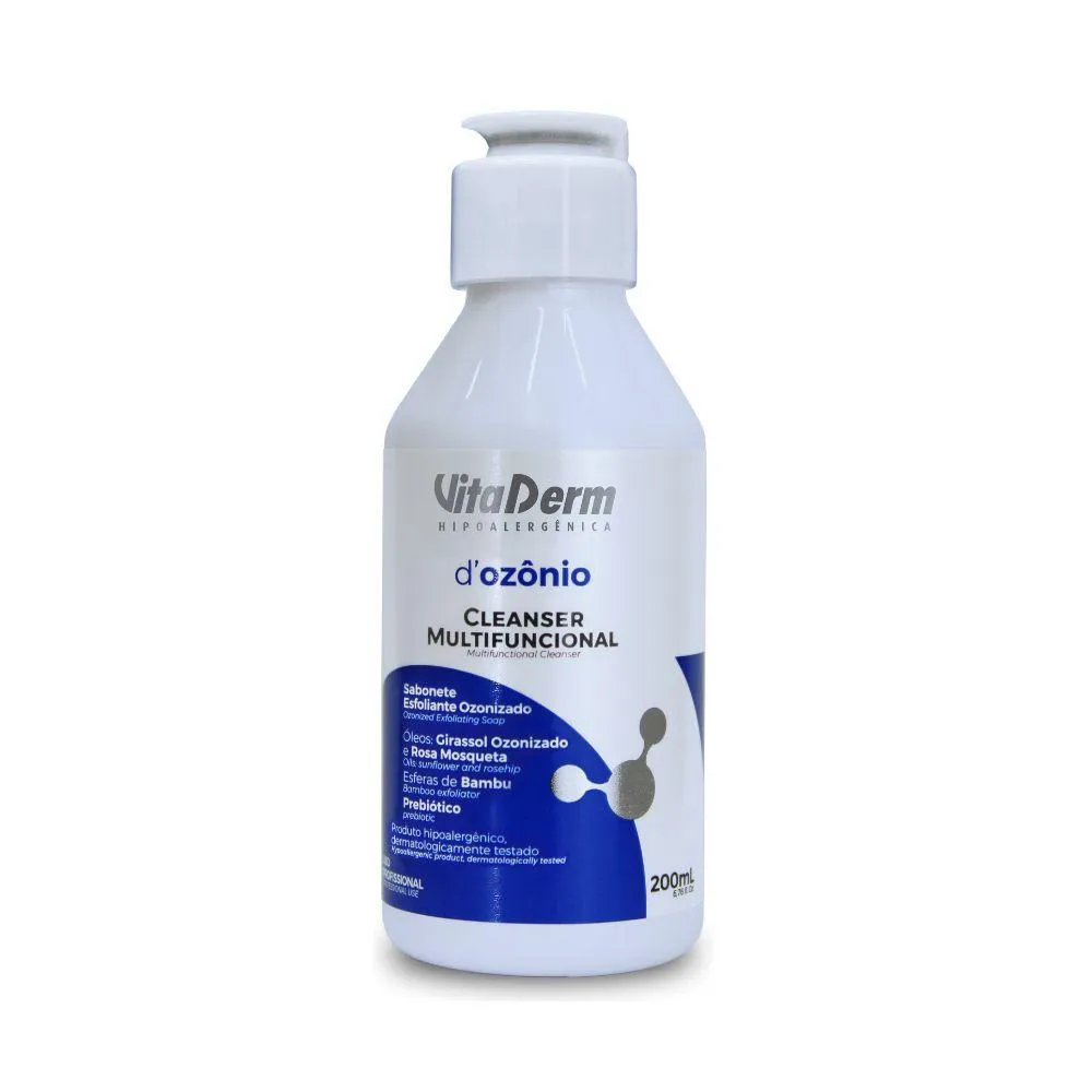 VITA DERM D´OZôNIO CLEANSER MULTIFUNCIONAL SABONETE ESFOLIANTE OZONIZADO 200ML