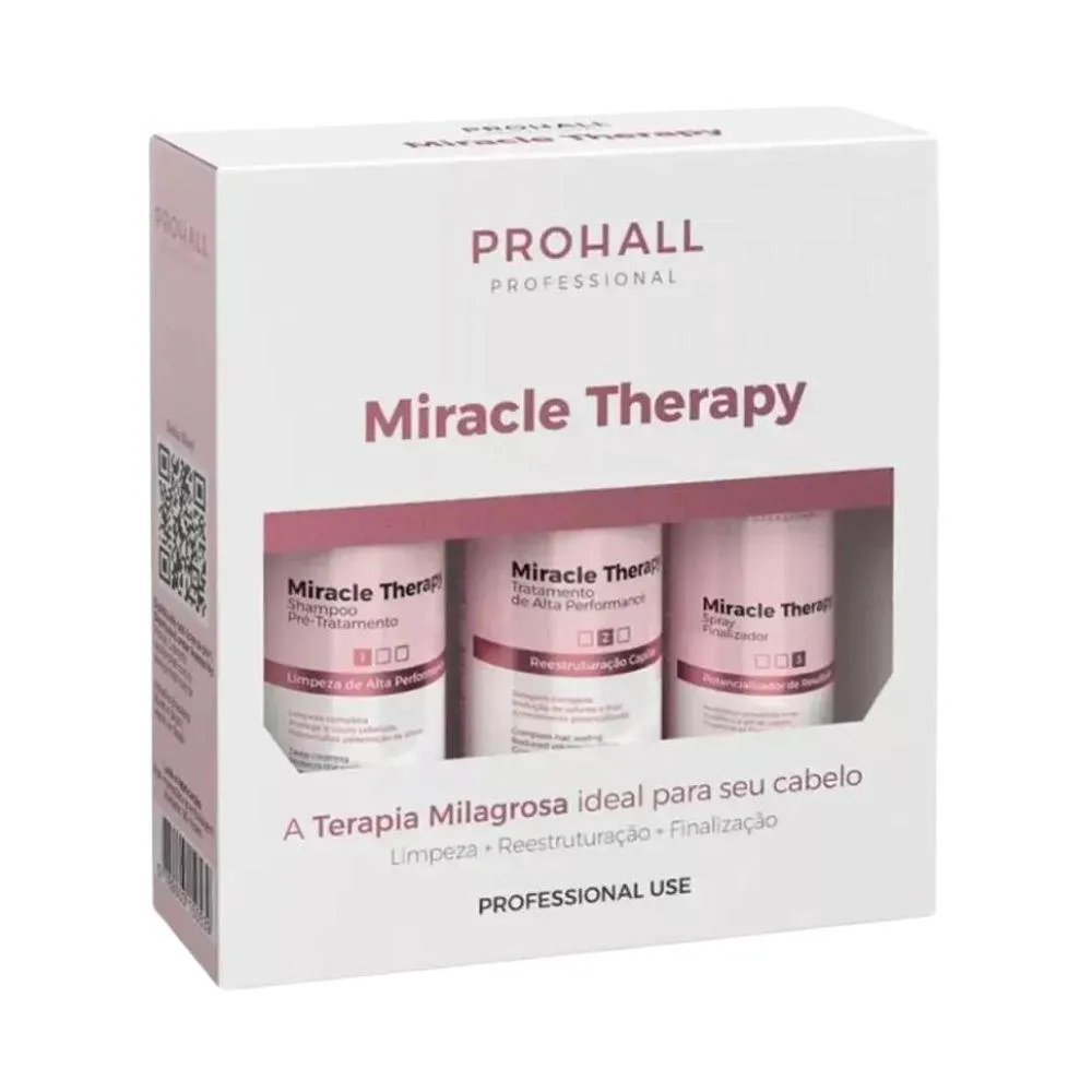 PROHALL MIRACLE THERAPY - KIT TERAPIA ORGâNICA DE ALTA PERFORMANCE (3 PRODUTOS)