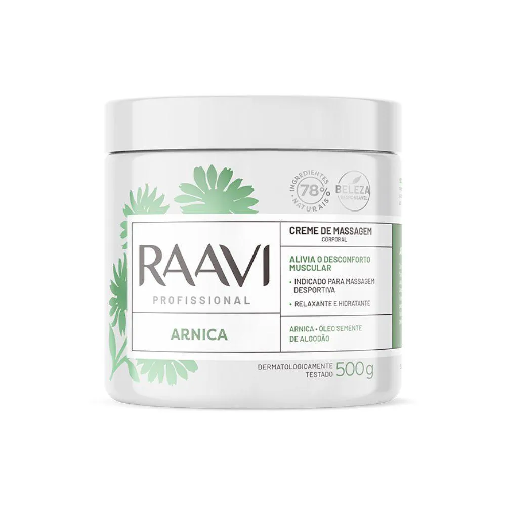 RAAVI CREME DE MASSAGEM ARNICA 500G